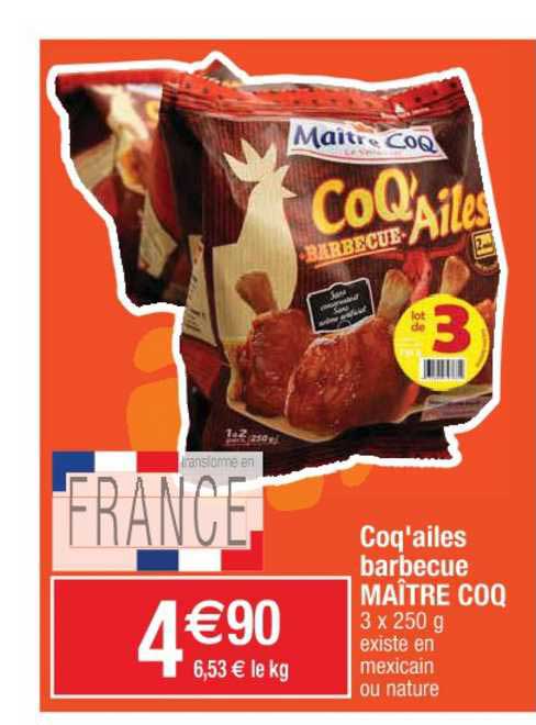 coq'ailes barbecue maître coq