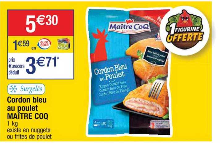 cordon bleu au poulet maître coq