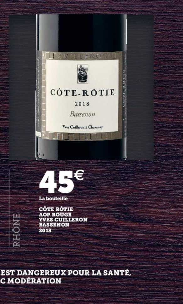 côte rôtie aop rouge yves cuilleron bassenon 2018
