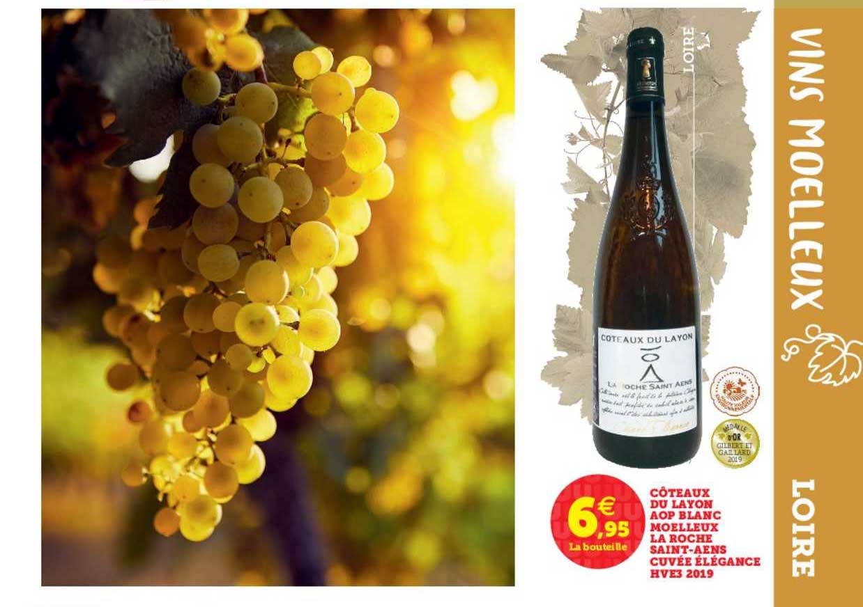 côteaux du layon aop blanc moelleux la roche saint aens cuvée élégance hve3 2019
