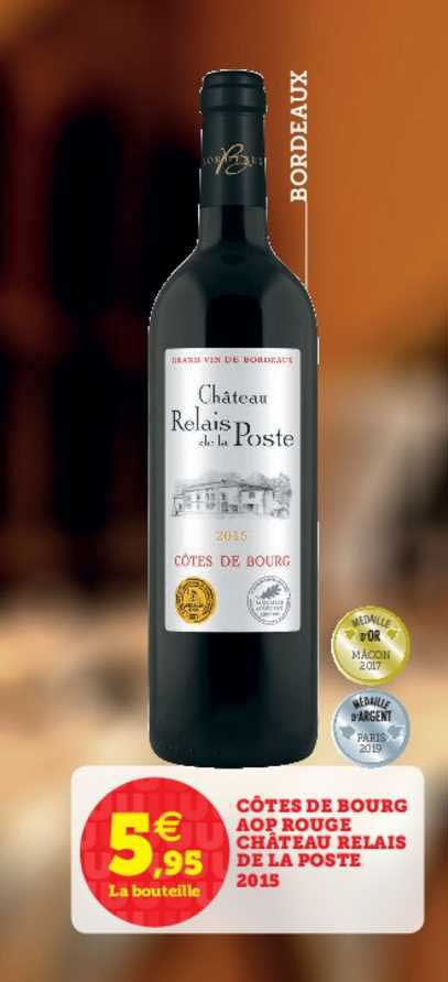 Côtes De Bourg Aop Rouge Château Relais De La Poste 2015