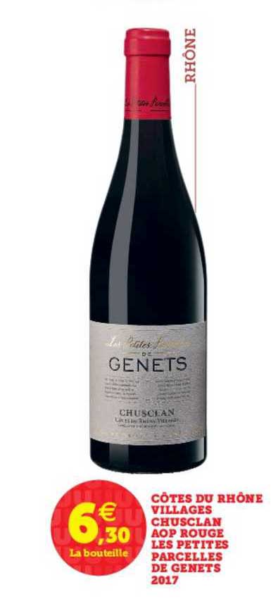 côtes du rhône villages chusclan aop rouge les petites parcelles de genets 2017