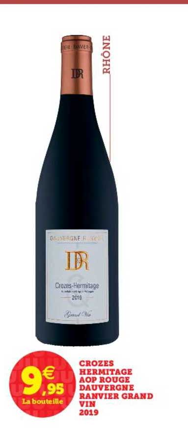 crozes hermitage aop rouge dauvergne ranvier grand vin 2019