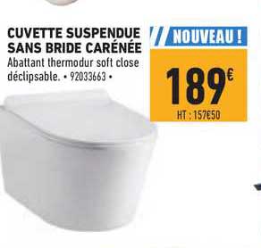 cuvette suspendue sans bride carénée