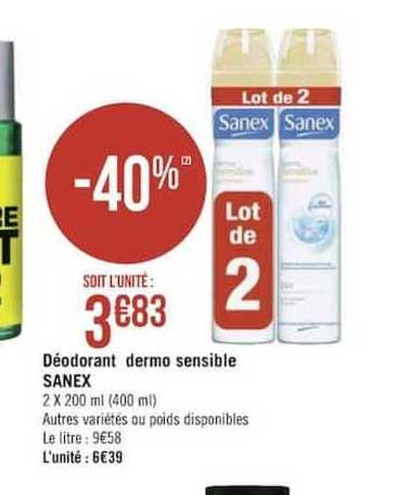 déodorant dermo sensible sanex