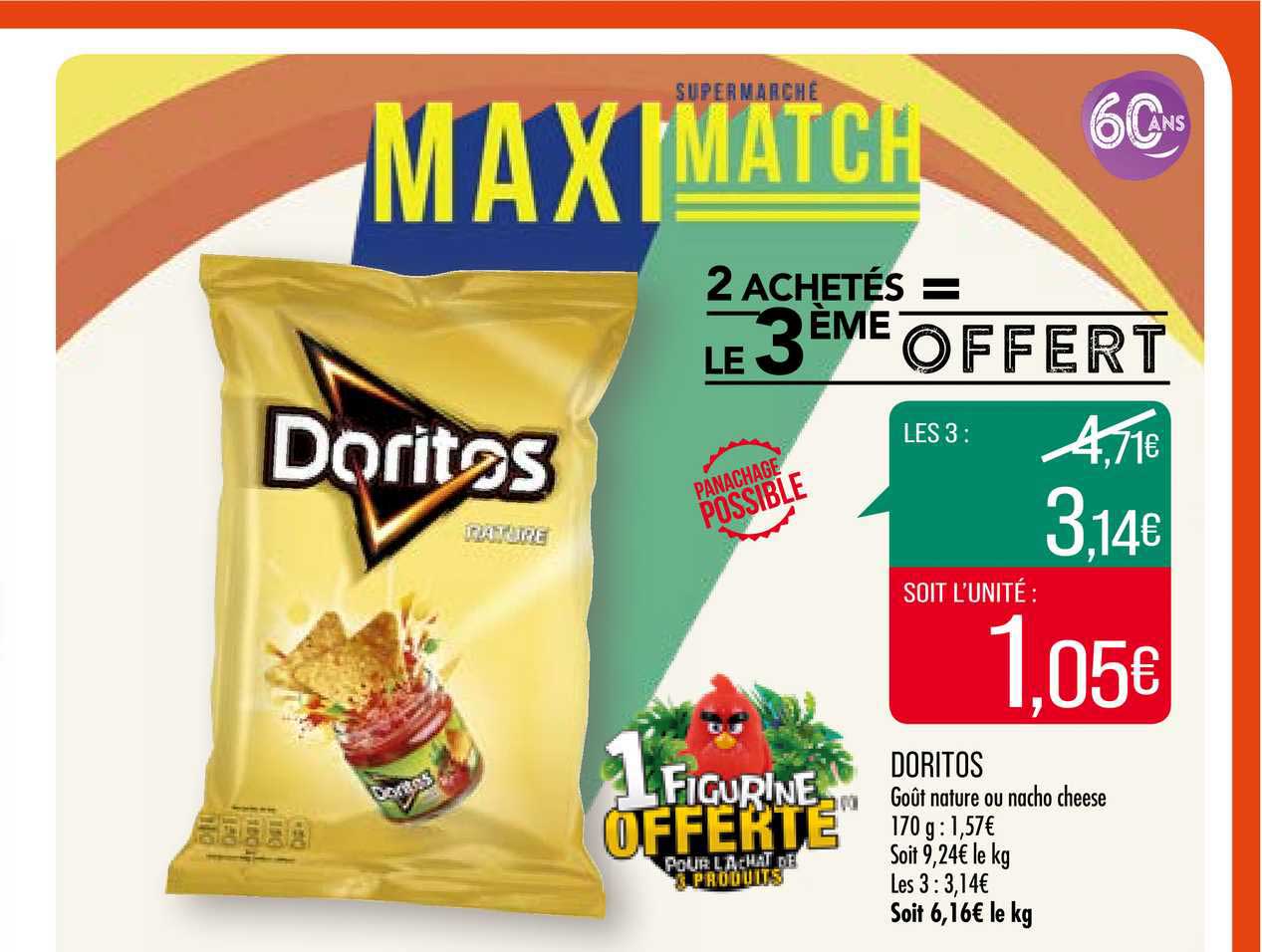 doritos 2 achetés = le 3ème offert