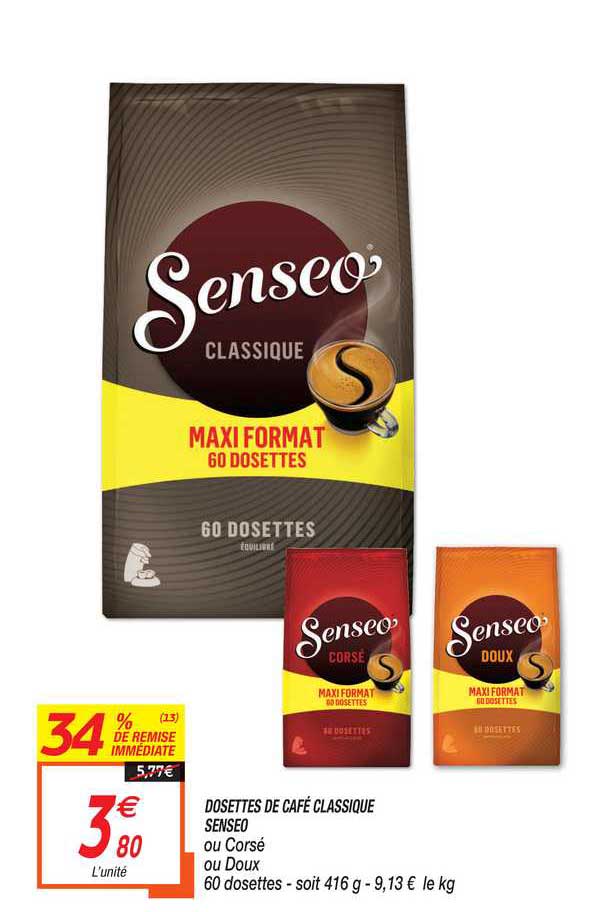 Dosettes De Café Classique Senseo 34% Remise Immédiate