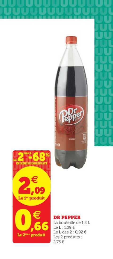 dr pepper le 2ème à -68% en remise immédiate