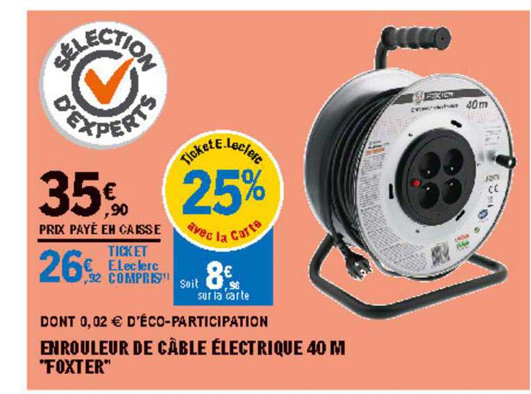 Enrouleur De Câble électrique 40 M Foxter