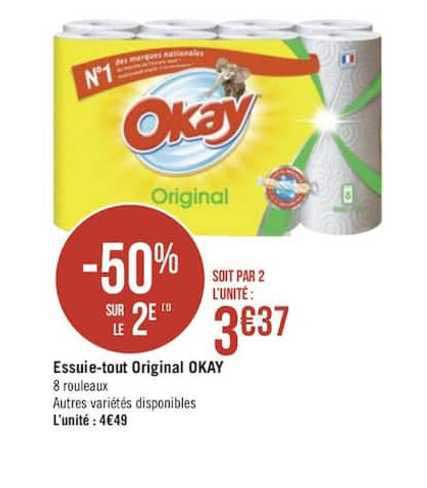 essuie tout original okay -50% sur le 2e