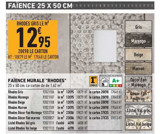 faïence murale "rhodes"