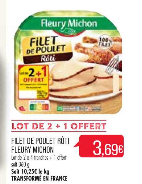 filet de poulet rôti fleury michon