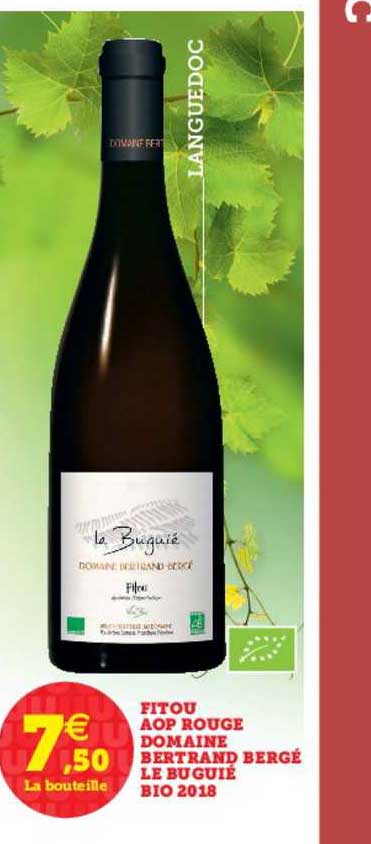 fitou aop rouge domaine bertrand bergé le buguié 2018