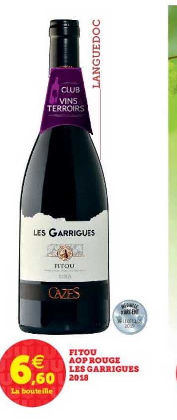 fitou aop rouge les garrigues 2018