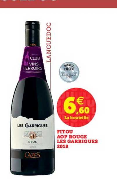 fitou aop rouge les garrigues 2018