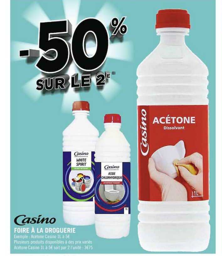 foire à la droguerie casino -50% sur le 2è