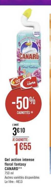 gel action intense floral fantasy canard