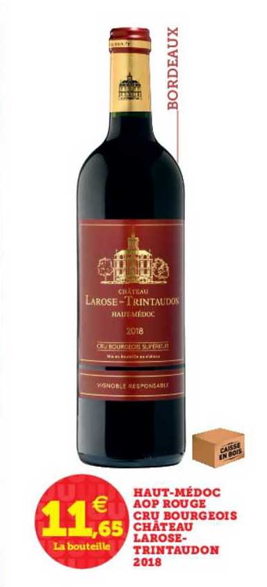 haut médoc aop rouge cru bourgeois château larose trintaudon