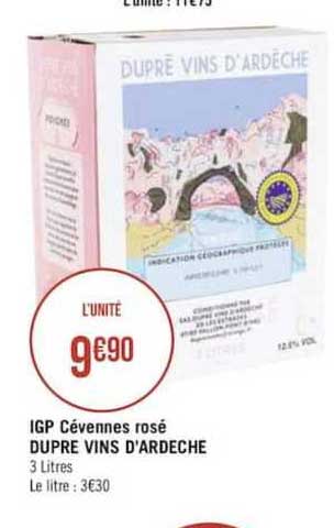 igp cévennes rosé dupré vins d'ardeche
