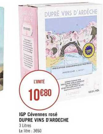igp cévennes rosé dupre vins d'ardeche