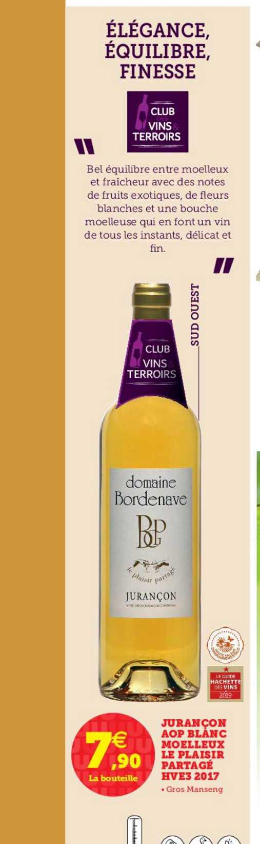 jurançon aop blanc moelleux le plaisir partagé hve3 2017