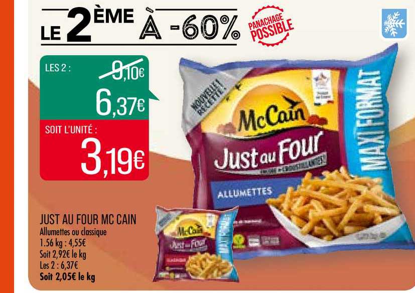just au four mc cain le 2ème à -60%