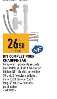 kit complet pour chauffe eau