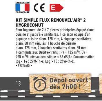 kit simple flux renouvel'air 2 hyrogomut