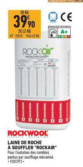 laine de roche à souffler rockair rockwool