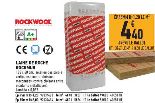 laine de roche rockmur rockwool