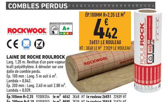 laine de roche roulrock rockwool