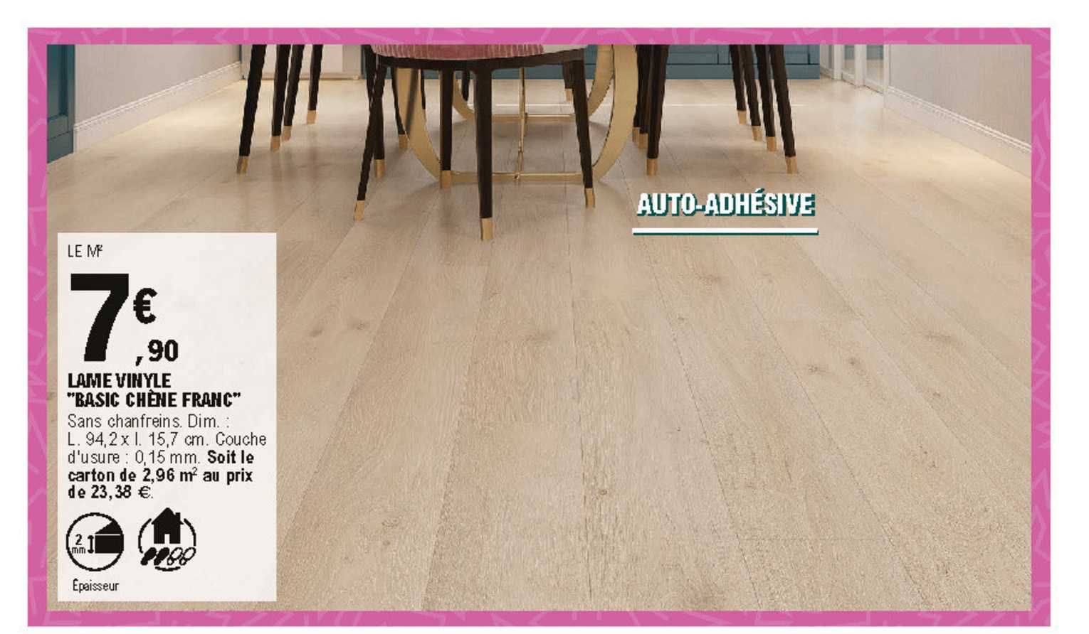 lame vinyle basic chêne franc