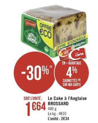 le cake à l'anglaise brossard