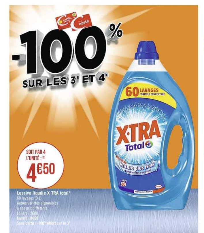 lessive liquide x tra total