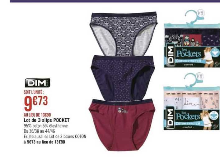 Lot De 3 Slips Pocket Dim