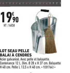 lot seau pelle balai à cendres