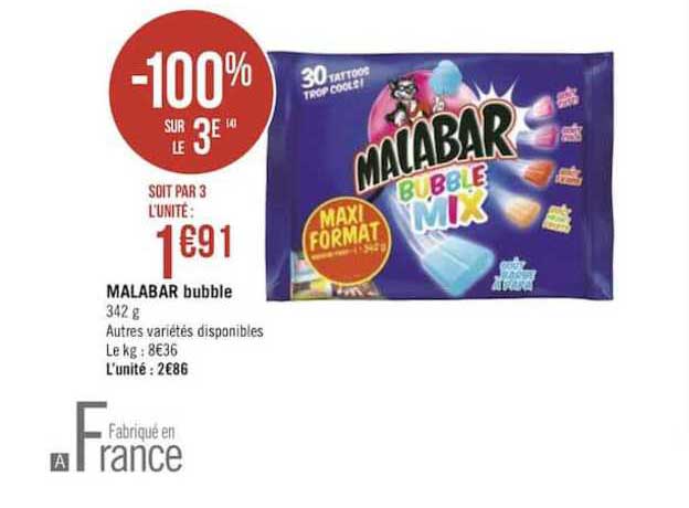 malabar bubble -100 sur le 3e