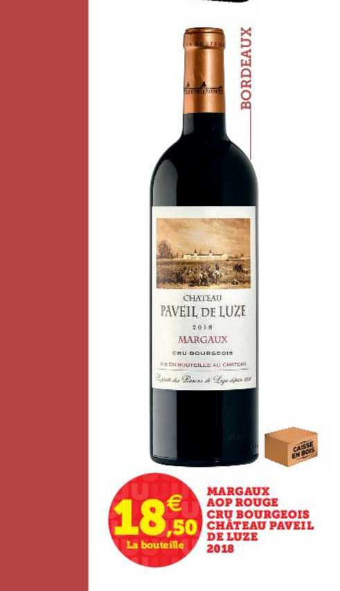 Margaux Aop Rouge Cru Bourgeois Château Paveil De Luze 2018