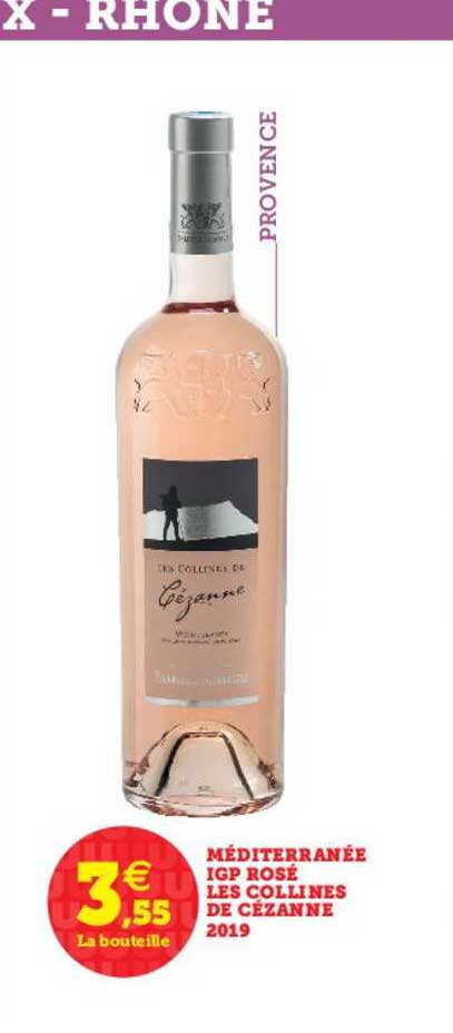 méditerranée igp rosé les collines de cézanne 2019