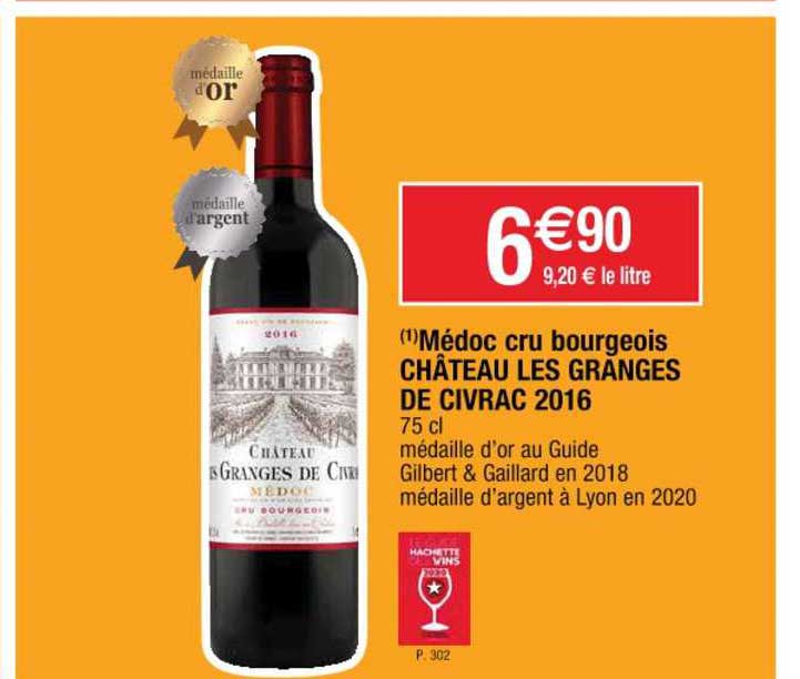 médoc cru bourgeois château les granges de civrac 2016