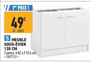 meuble sous évier 120 cm