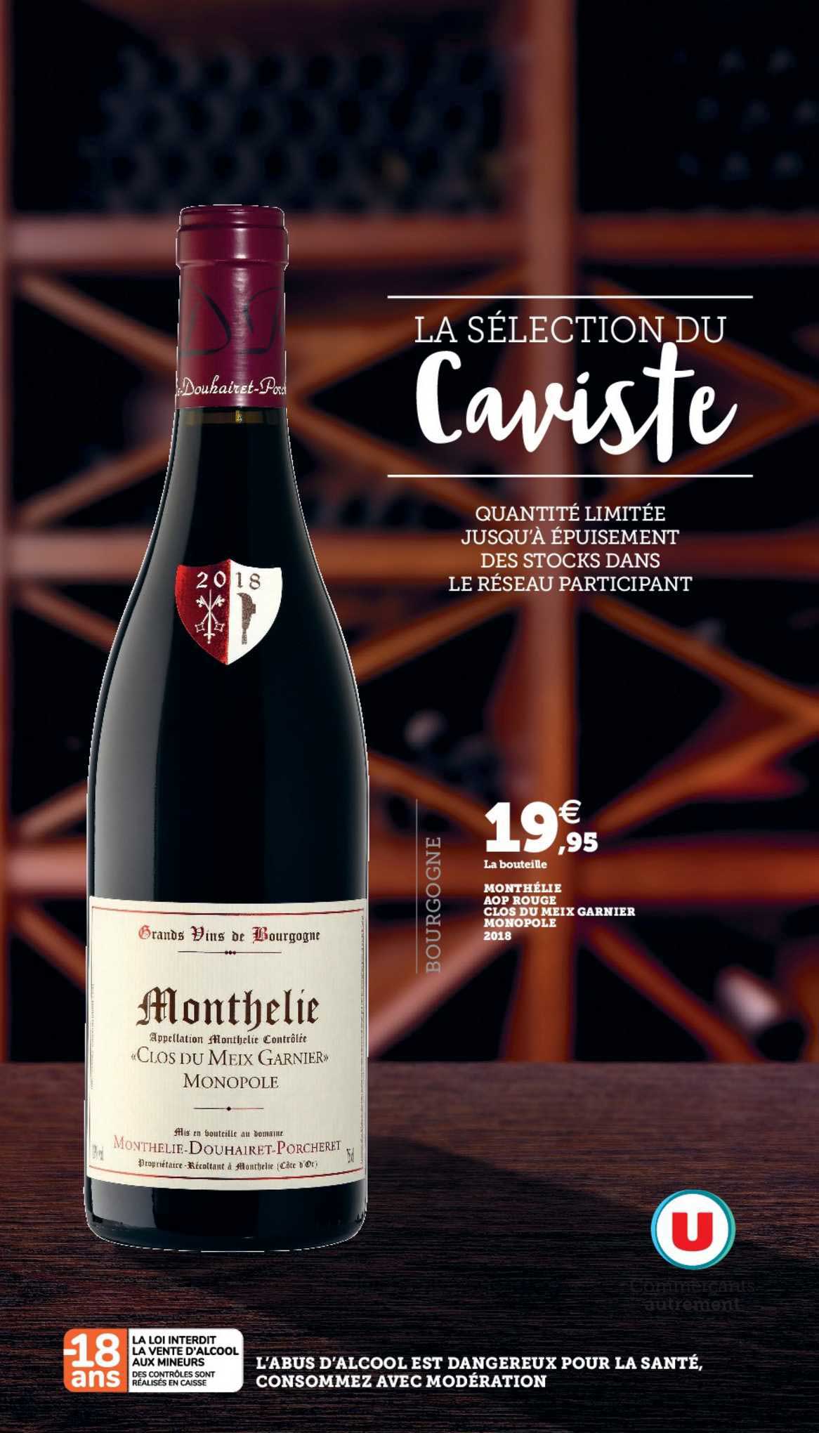 monthélie clos du meix garnier monopole 2018