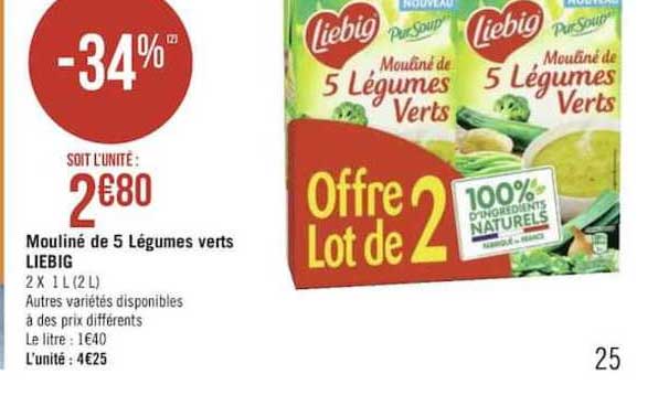 Mouliné De 5 Légumes Verts Liebig