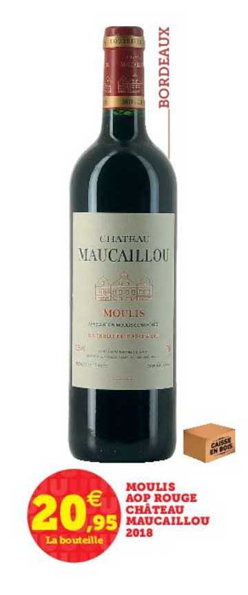 moulis aop rouge château maucaillou 2018