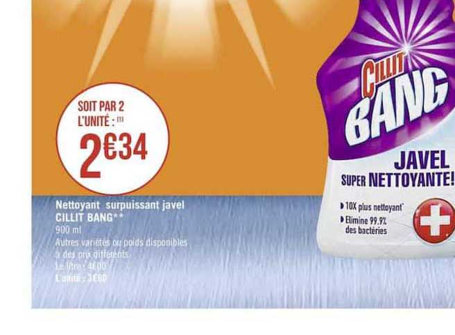 nettoyant surpuissant javel cillit bang