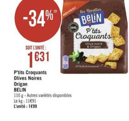 p'tits croquants olives noires origan belin