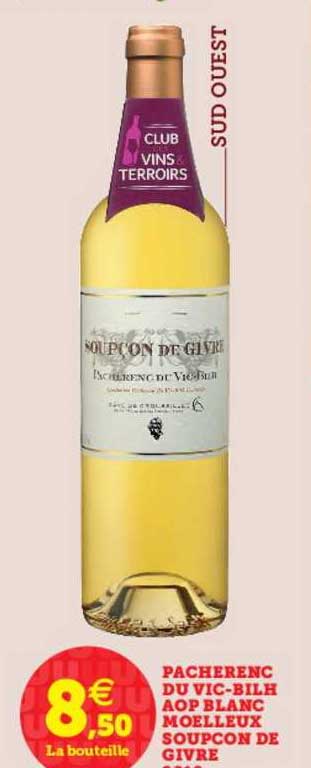 pacherenc du vic bilh aop blanc moelleux soupcon de givre