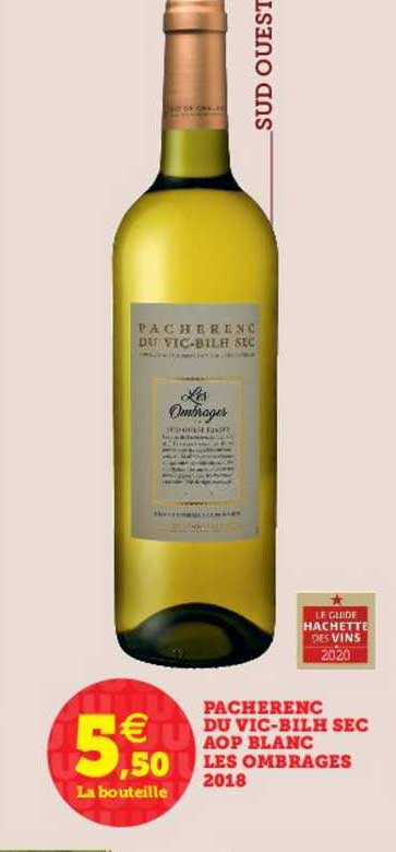 pacherenc du vic bilh sec aop blanc les ombrages 2018