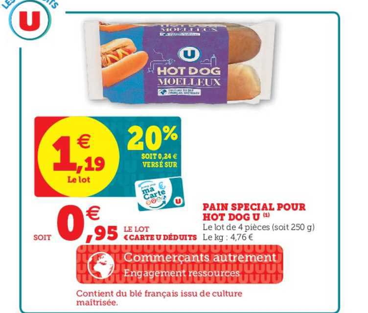 pain spécial pour hot dog u