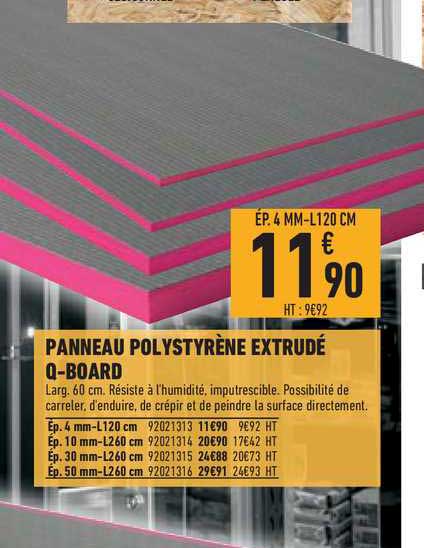 panneau polystyrène extrudé q board